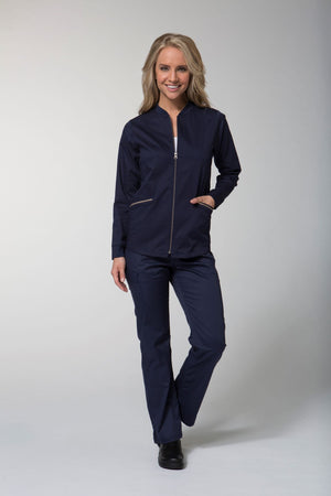 Navy Maevn Two Toned Jacket lavie scrubs