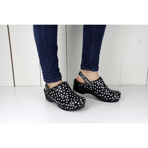 Sanita Estelle Black polka Dot Lavie Scrubs