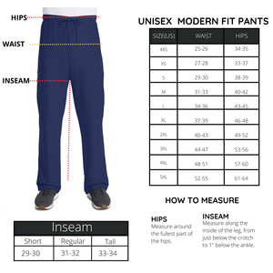 Starlen College Navy Unisex Scrub Pants