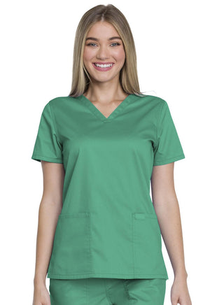 GD600 Genuine Dickies V-Neck Top in Surgical Green