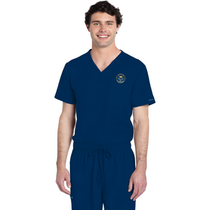 Starlen College Navy Unisex Scrub Top