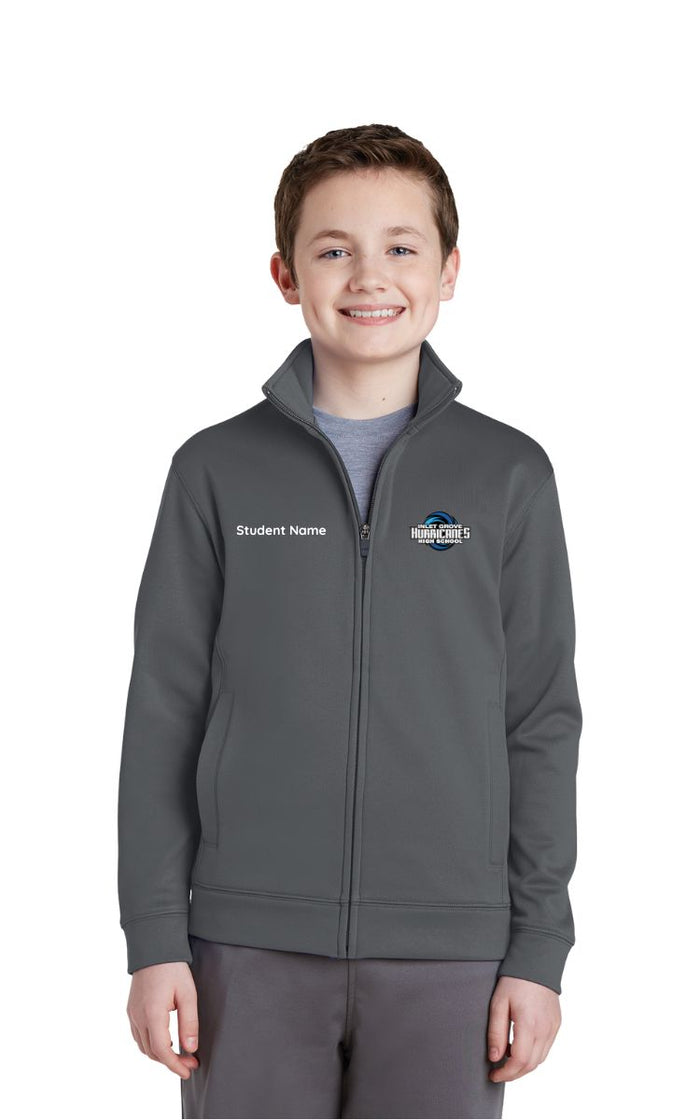 Youth Sport-Wick Fleece Full-Zip Jacket (School Logo and Student Name)