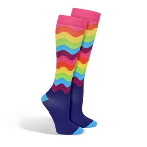 Rainbow Wobble Compression Socks