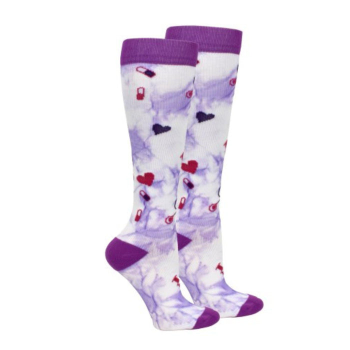 Tie Dye Medical Icons Compression Socks