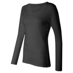 Black Women's Silky Long Sleeve Underscrub T-Shirt Lavie Scrubs