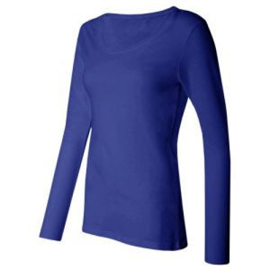 Blue Women's Silky Long Sleeve Underscrub T-Shirt Lavie Scrubs