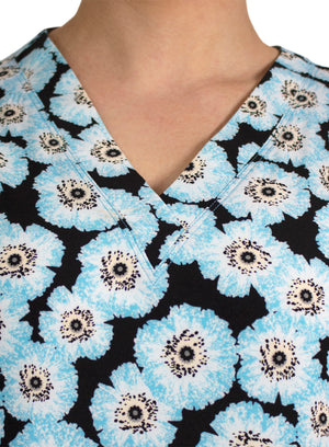 Blossom Dreams Printed V-Neck Top Lavie Scrubs