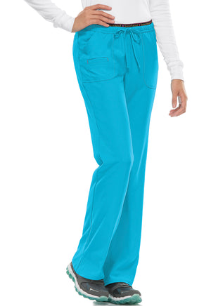 Turquoise Fuschia HeartSoul Low Rise TURH Drawstring Pant Lavie Scrubs