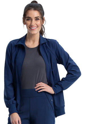 Navy Infinity Zip front Jacket Lavie Scrubs