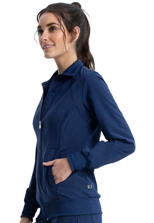 Navy Infinity Zip front Jacket Lavie Scrubs