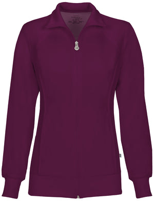 Wine Infinity Zip front Jacket Lavie Scrubs