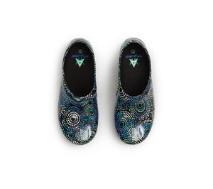 Anywear Footwear SR Angel in Prismatic Spirals Blue