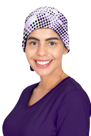 Grape Healing Hands Sage Bouffant Cap Lavie Scrubs