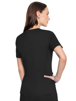 Black 7459 V-Neck Shirttail Top Med Couture Lavie Scrubs