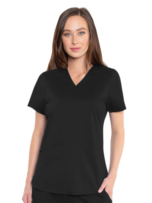 Black 7459 V-Neck Shirttail Top Med Couture Lavie Scrubs