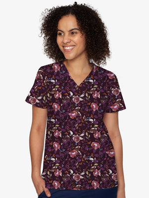 Rosarium Fall Top Lavie Scrubs