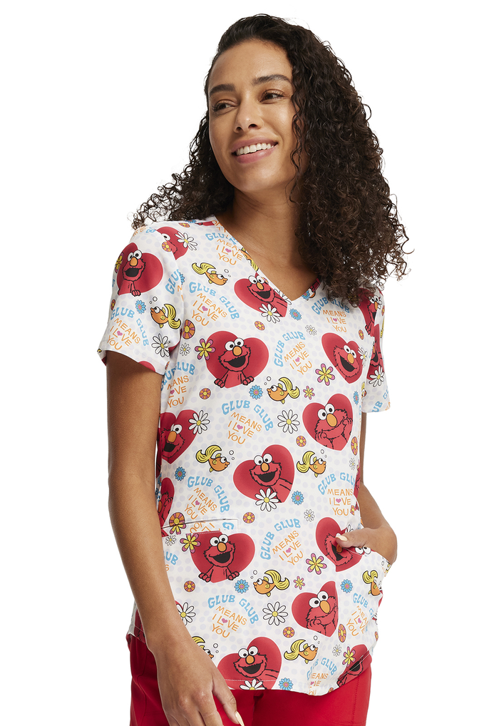 Glub Glub Elmo Valentine's Day V Neck