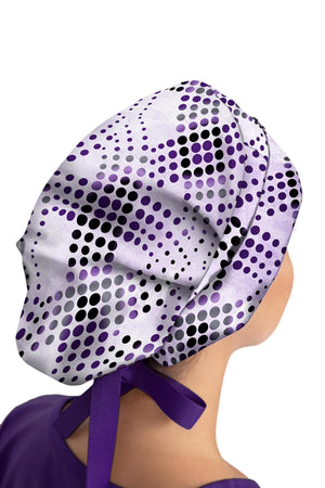 Grape Healing Hands Sage Bouffant Cap Lavie Scrubs