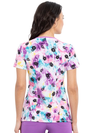 Round Neck Top in Tie Dye Trip