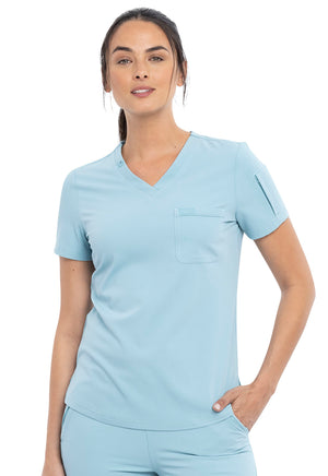 Ocean Mint  Euphoria Tuckable V-Neck Top Lavie Scrubs