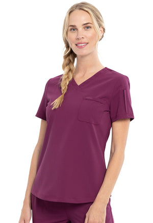 Wine Euphoria Tuckable V-Neck Top Lavie Scrubs