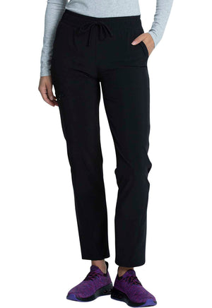 Black Allura Mid Rise Tapered Leg Drawstring Pant Lavie Scrubs