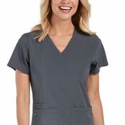 Pewter, Racerback Shirttail Top, Lavie Scrubs 