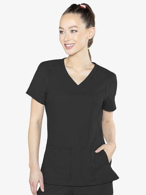 Black Insight Side Pocket Top Lavie Scrubs
