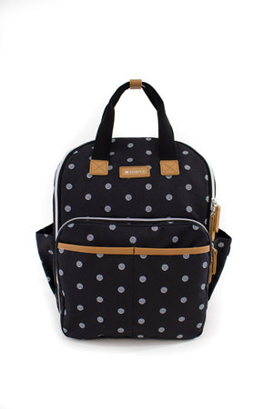 Black polka dot Maevn Ready Go Mini backpack Lavie Scrubs