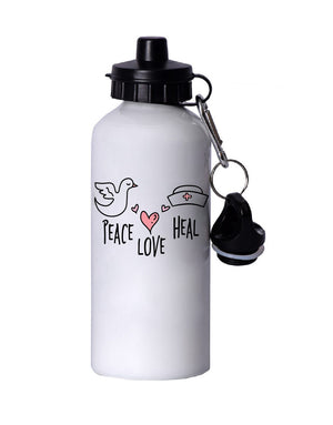 Peace, Love, Heal Water Bottle Lavie Scrubs