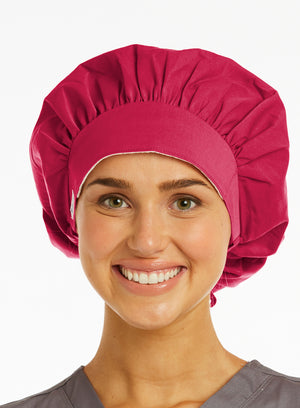 Lavie Scrubs Maevn's Ladies Bouffant Scrub Hat Pink Rose