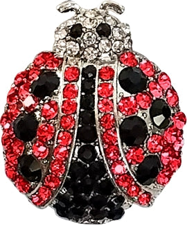 Sparkle Retractable Badge Reel - Lady Bug Lavie Scrubs