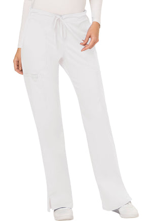 White  WW Revolution Mid Rise Moderate Flare Drawstring Pant Lavie Scrubs