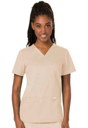 Khaki WW Revolution V-Neck Top Lavie Scrubs