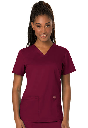 Wine WW Revolution V-Neck Top Lavie Scrubs