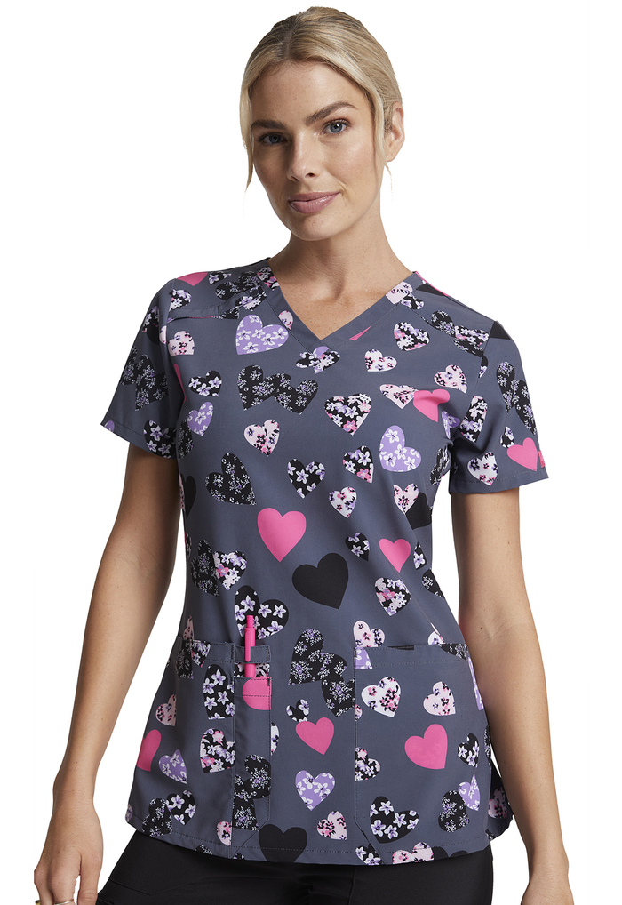 Loving Blooms V-Neck Print Top