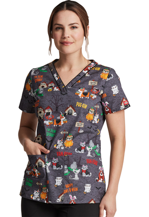 Dickies Howl-oween Friends V-Neck Top