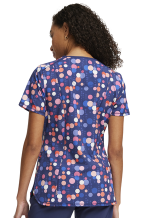 Sporty Spots Infinity V-Neck Print Top