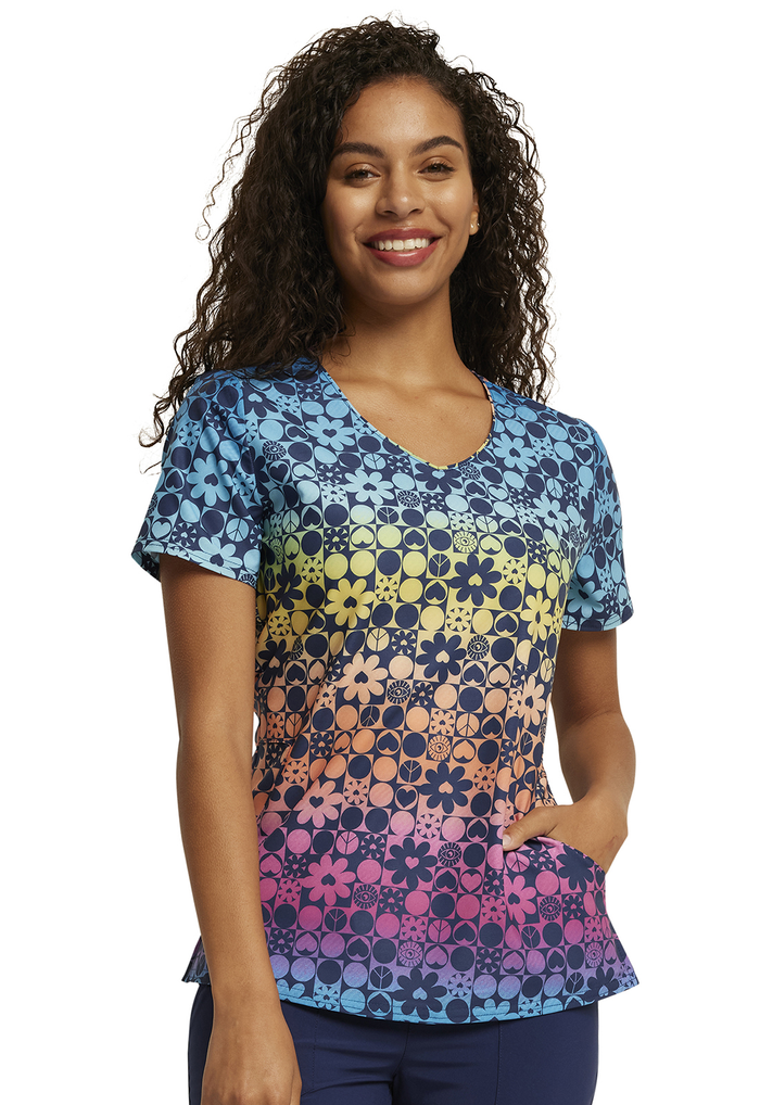 Groovy Gradient Dickies V-Neck Top