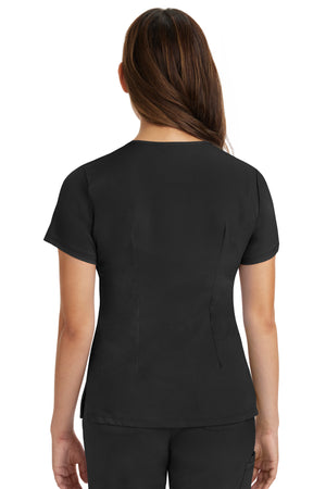 Black Healing Hands Monica V Neck Top Lavie Scrubs