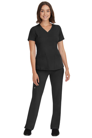 Black Healing Hands Monica V Neck Top Lavie Scrubs