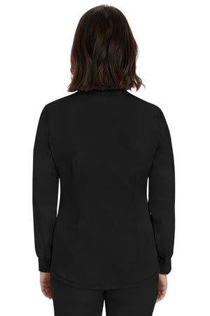 Black Healing Hands Megan Snap Up Jacket Lavie Scrubs